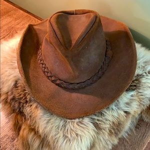 Now just $30! Vintage boho leather hat.